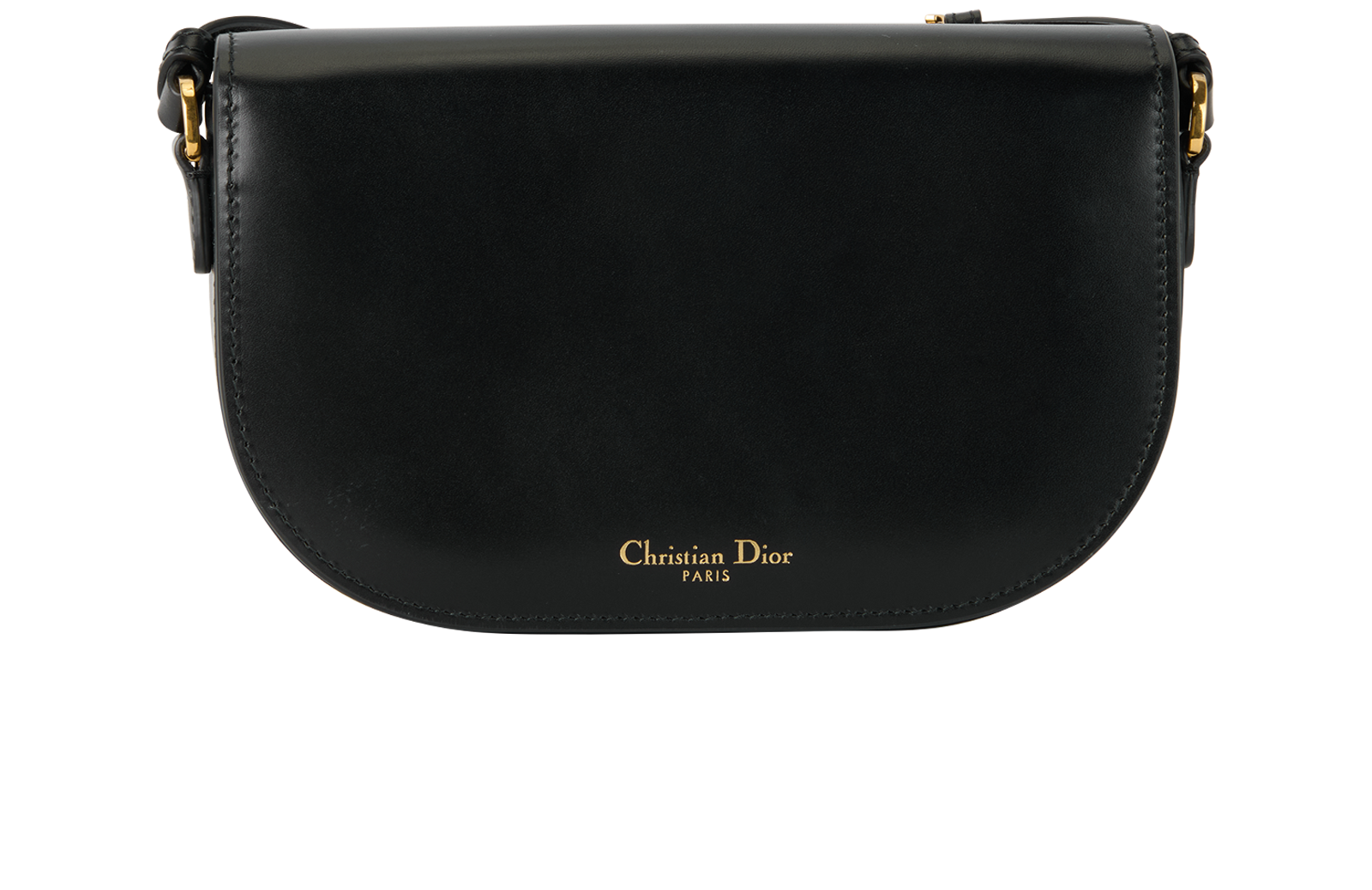 CD Signature Flap Bag, &pound;1,200, Handbags, Black, Leather, Back view